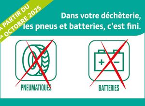 Les pneus et les batteries ne sont plus les bienvenus en déchèterie.