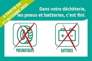Les pneus et les batteries ne sont plus les bienvenus en déchèterie.